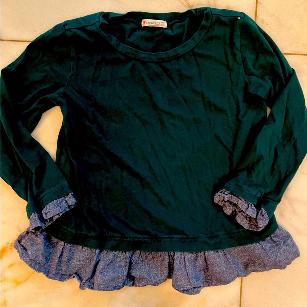 J.Crew crewcuts dark green shirt